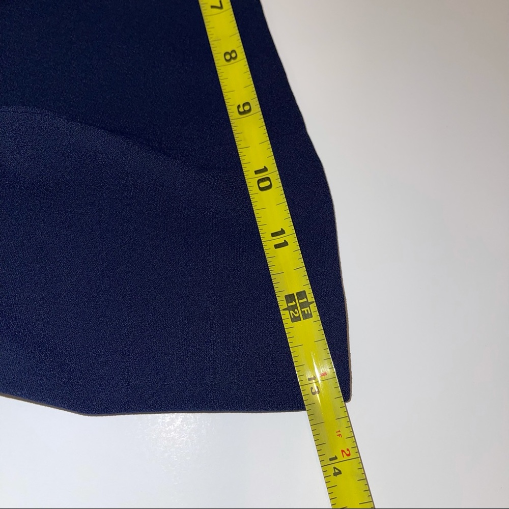 NEW J Crew Ruffle Sleeve Navy Wide Leg Jumpsuit - Picture 10 of 14